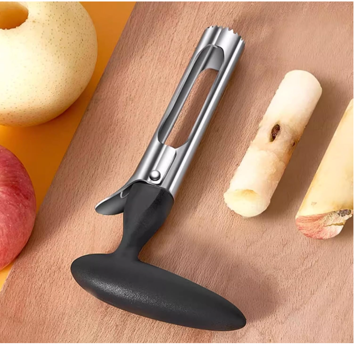 Vide pomme noir pour préparation rapide en cuisine