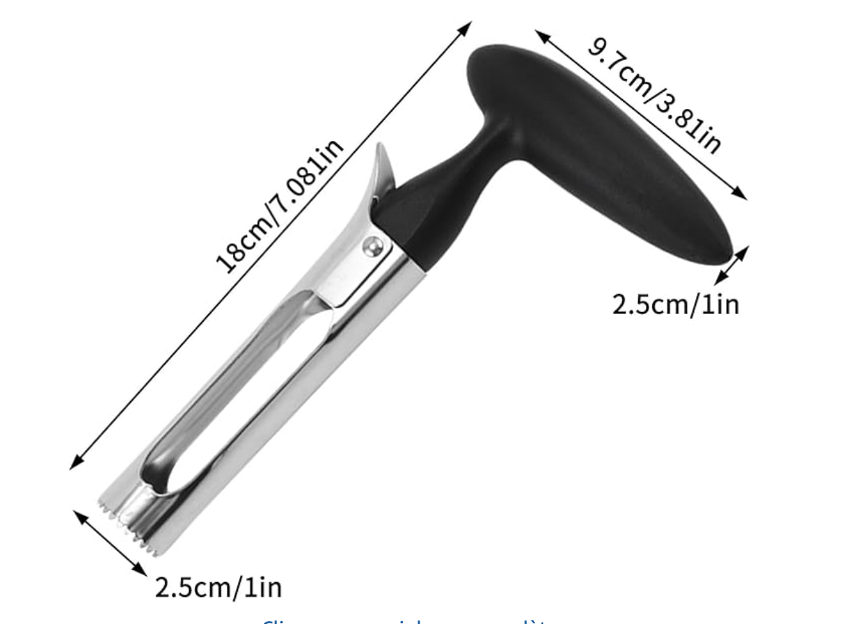 Vide pomme professionnel noir Lames du Chef fond blanc