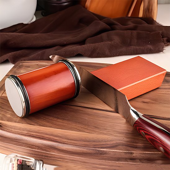 Aiguiseur couteau ProfSharp design premium - Cylindre magnétique et support de rangement