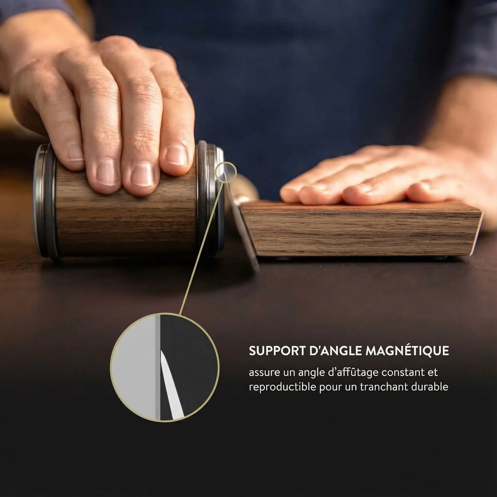Aiguiseur couteau ProfSharp - Support d'angle magnétique pour affûtage constant et précis