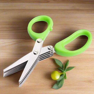 Ciseaux de cuisine MultiLayersScissor™ Vert - 5 lames inox